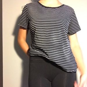 Black and White Striped Old Navy T-Shirt